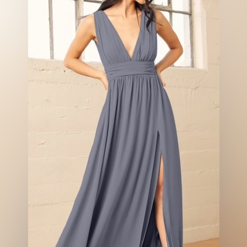 LULU’S | Never worn. Heavenly Hues Denim Blue Maxi Dress Formal Dress